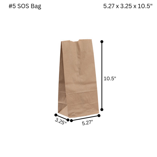 Kraft SOS #5 Paper Bags