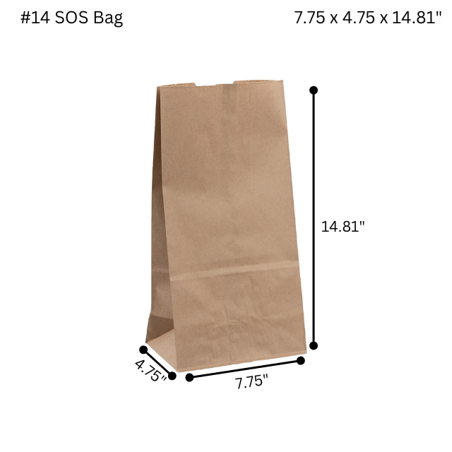 Kraft SOS #14 Paper Bags